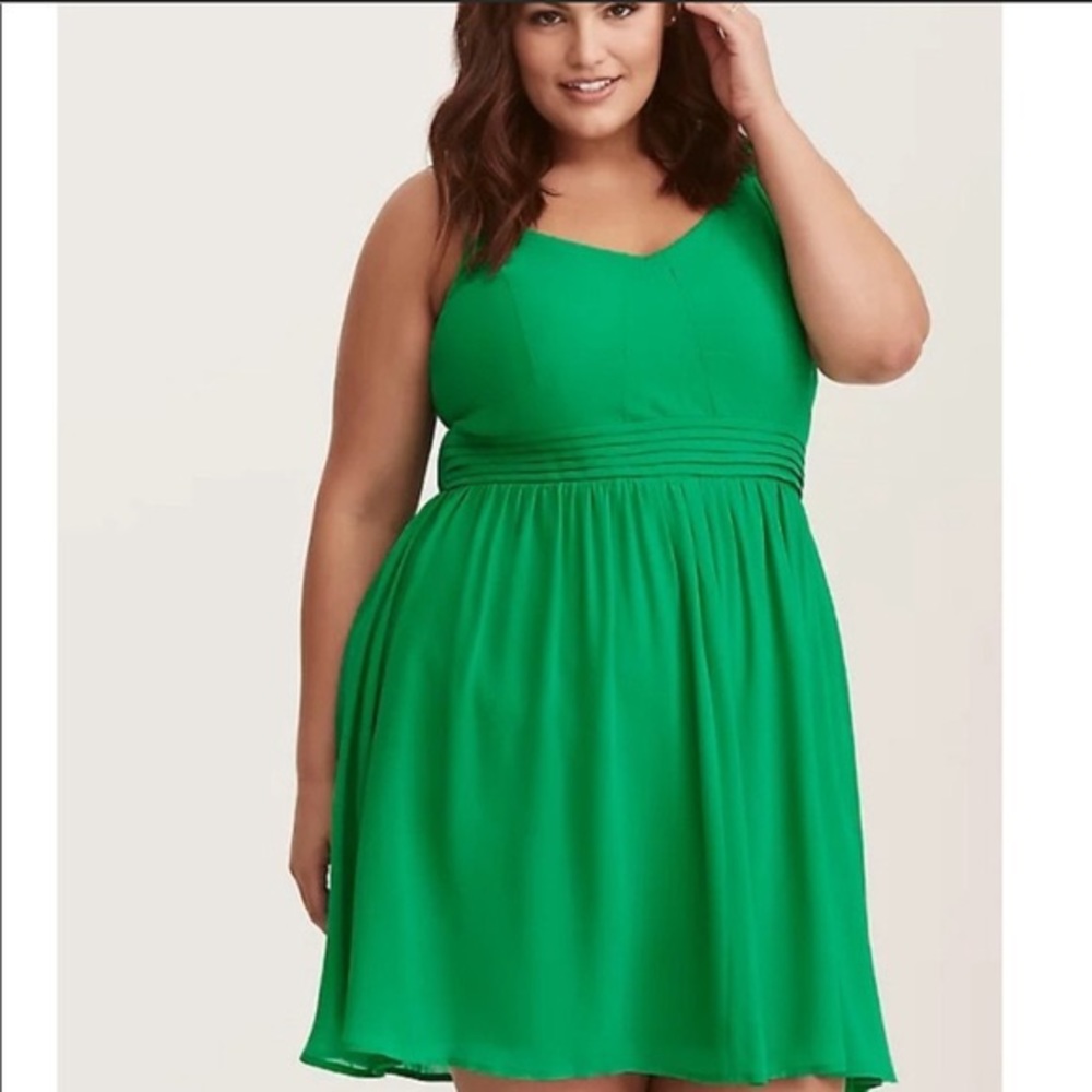 Torrid green sundress size 1